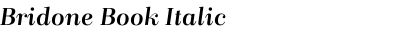 Bridone Book Italic